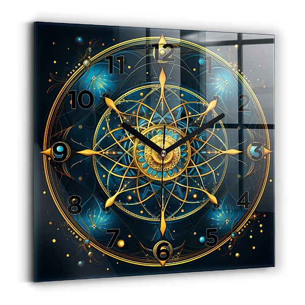 Ceas pătrat de perete din sticlă Ceas horoscop