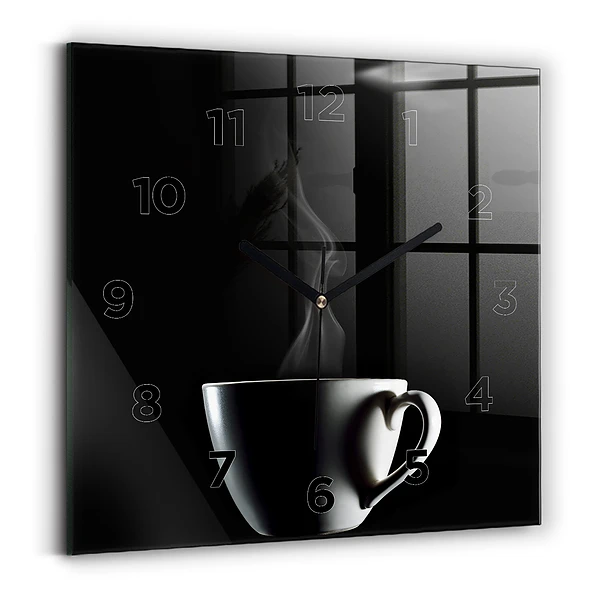 Ceas din sticlă pătrat ceașcă de cafea