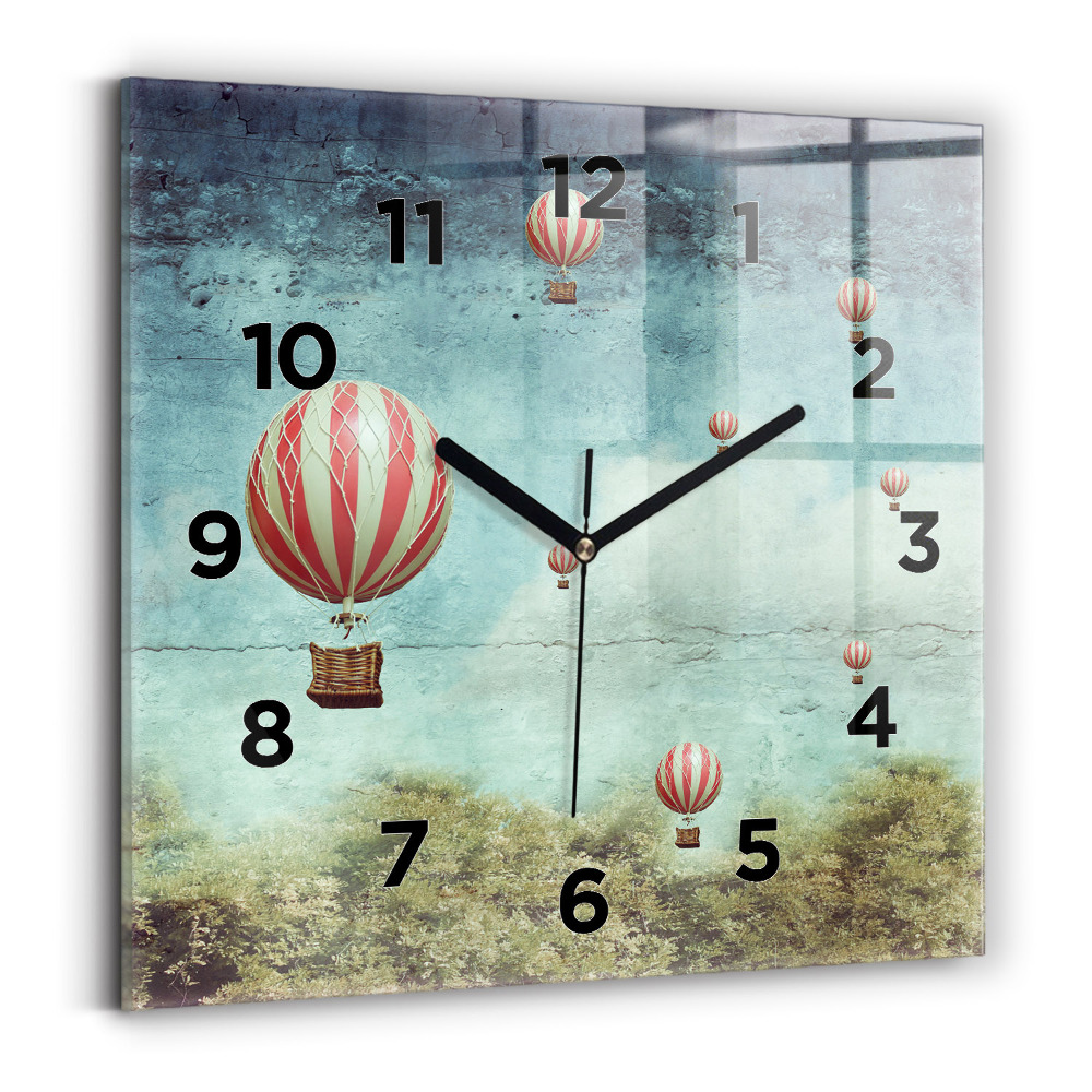 Ceas din sticlă pătrat Baloane pictate