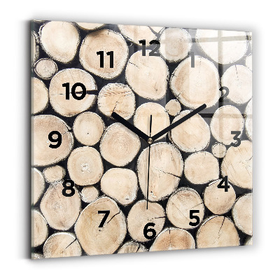 Ceas de sticlă pe perete pătrat Tăiați cioturile de copac