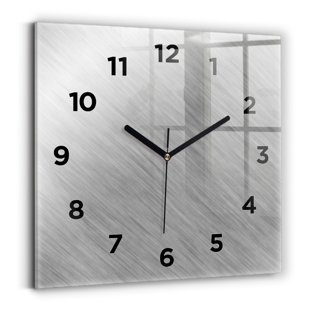 Ceas perete din sticlă pătrat Perete metalic