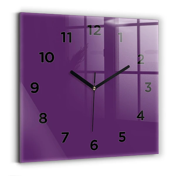 Ceas din sticlă pătrat Culoare violet