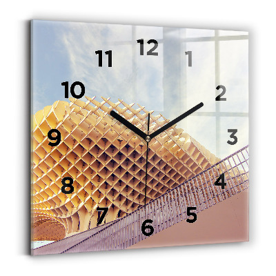 Ceas pătrat de perete din sticlă Belvedere din Sevilla