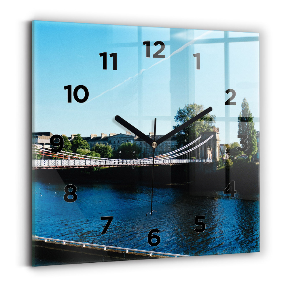 Ceas perete din sticlă pătrat Southportland Scoția