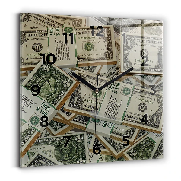 Ceas din sticlă pătrat 1 dolar american