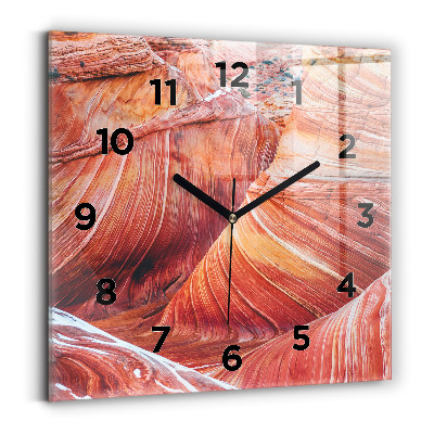 Ceas perete din sticlă pătrat Marele Canion pitoresc