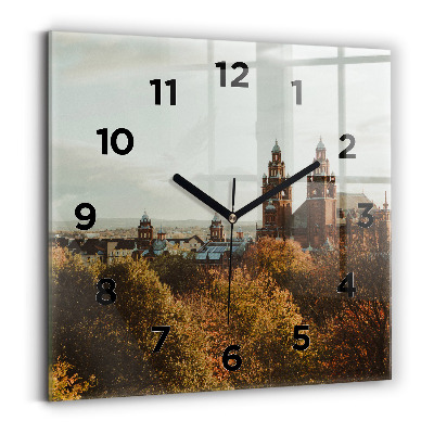 Ceas pătrat de perete din sticlă Galeria de Artă din Glasgow