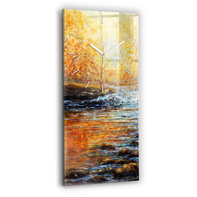 Ceas de sticlă pe perete vertical Artă Artistică