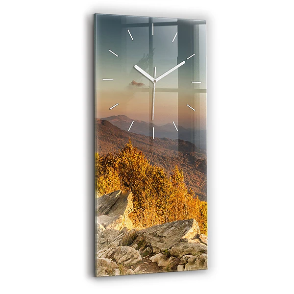 Ceas din sticlă dreptunghiular vertical Munții Bieszczady