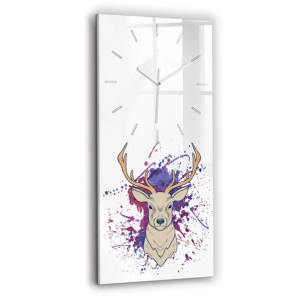 Ceas de sticlă pe perete vertical Ilustrație Vectorială De Cerb
