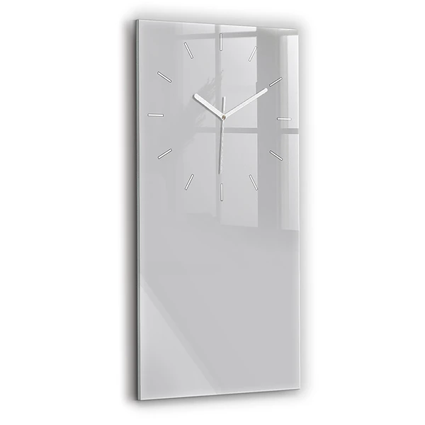 Ceas din sticlă dreptunghiular vertical Culoare Gri Deschis