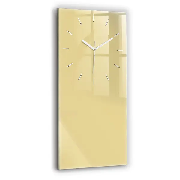 Ceas vertical de perete din sticlă Culoare Crem