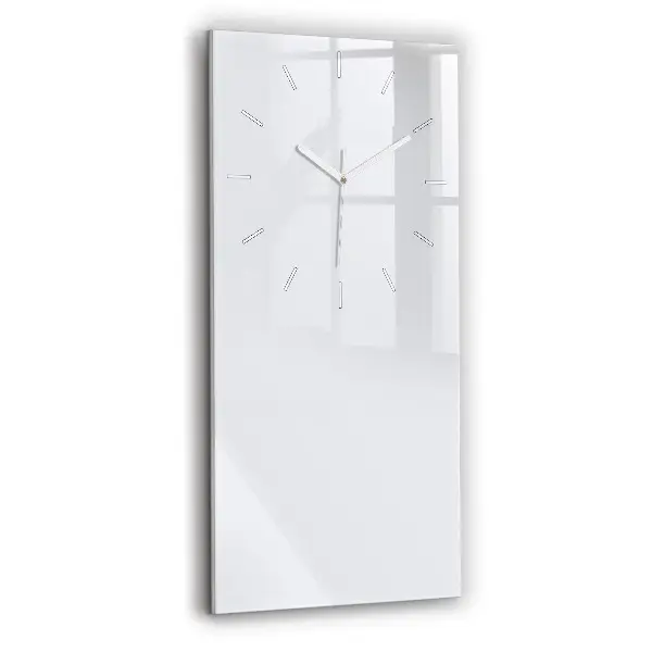 Ceas din sticlă dreptunghiular vertical Culoare Alb Închis