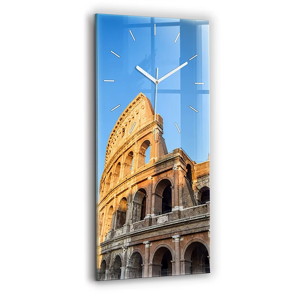 Ceas vertical de perete din sticlă Colosseumul Din Roma