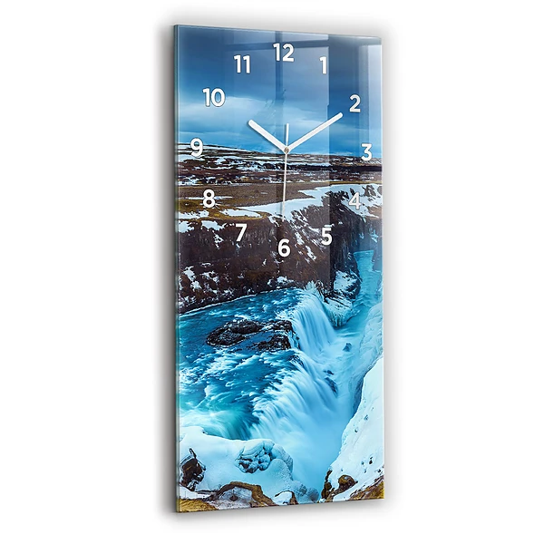 Ceas de sticlă pe perete vertical Cascada Gullfoss Din Islanda