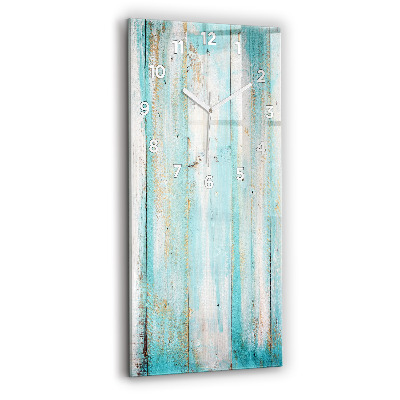 Ceas de sticlă pe perete vertical Placi Albastre