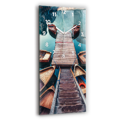 Ceas de sticlă pe perete vertical Pod Și Lac