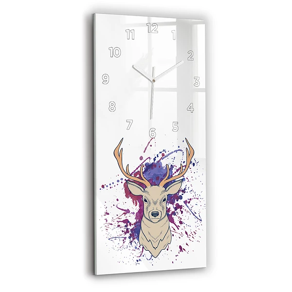 Ceas de sticlă pe perete vertical Ilustrație Vectorială De Cerb