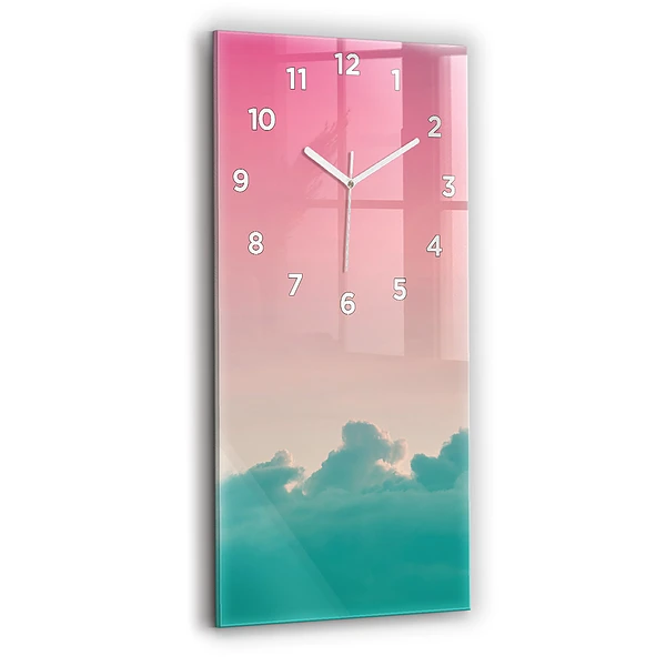 Ceas vertical de perete din sticlă Cer Și Gradient De Munte