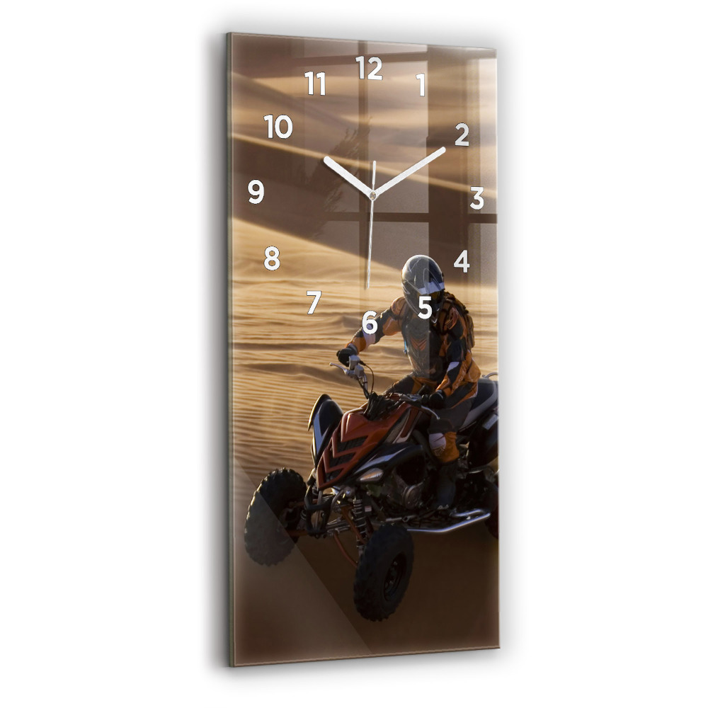 Ceas perete din sticlă dreptunghiular Quad În Deșert