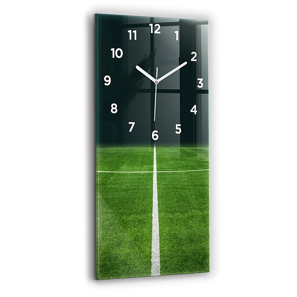Ceas de sticlă pe perete vertical Teren De Fotbal