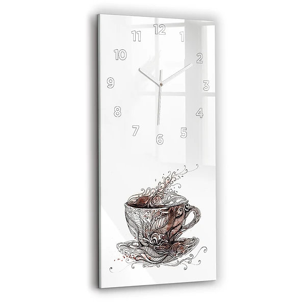 Ceas din sticlă dreptunghiular vertical Ceașcă De Cafea