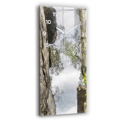 Ceas perete din sticlă dreptunghiular Oraș Rock Din Republica Cehă