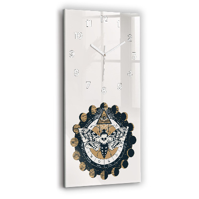 Ceas vertical de perete din sticlă Fazele Lunii Și Ochiul