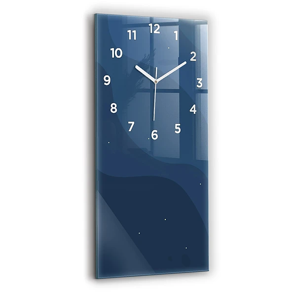 Ceas din sticlă dreptunghiular vertical Valuri Albastre