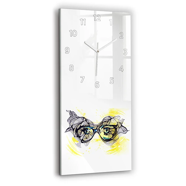 Ceas din sticlă dreptunghiular vertical Ochi Cu Ochelari