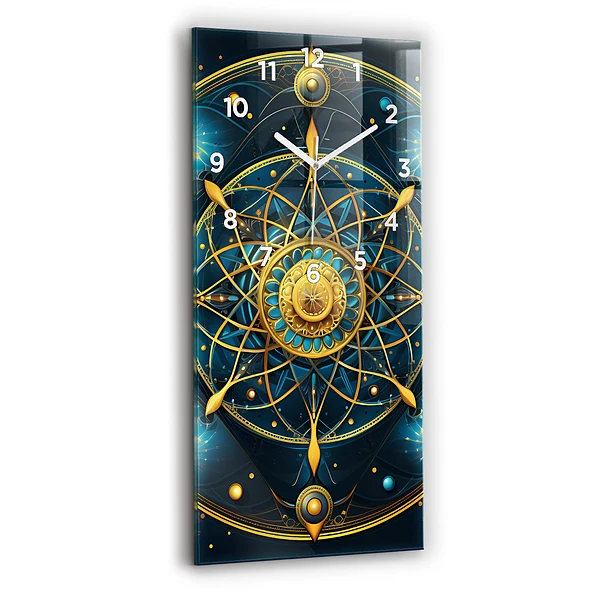 Ceas perete din sticlă dreptunghiular Ceas Horoscop