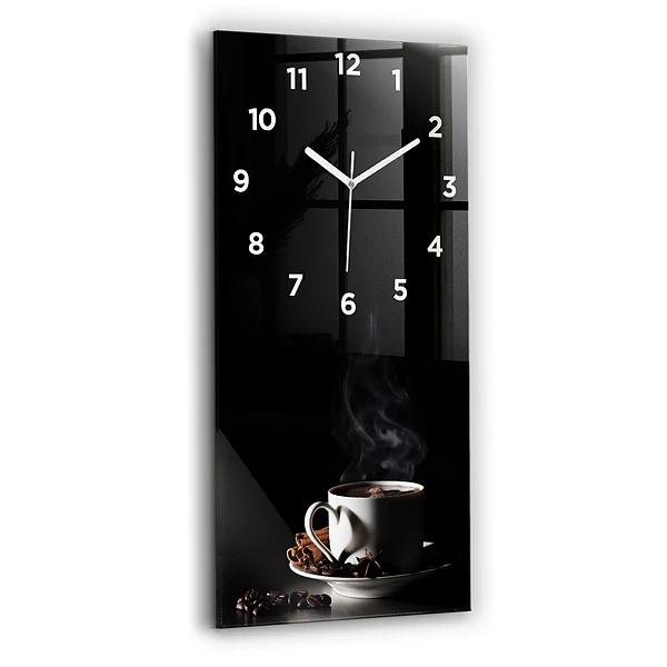 Ceas vertical de perete din sticlă Ceașcă De Cafea