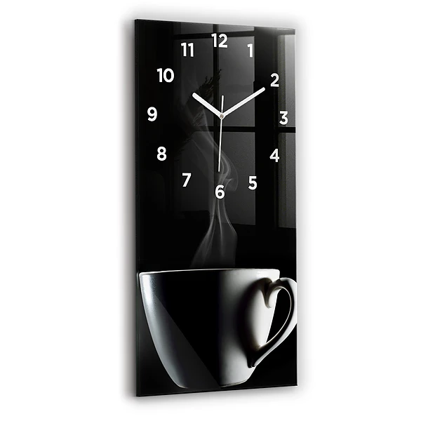 Ceas vertical de perete din sticlă Ceașcă De Cafea