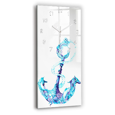 Ceas din sticlă dreptunghiular vertical Ancoră De Mare