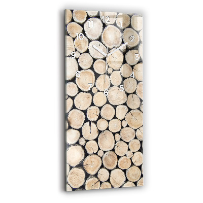 Ceas de sticlă pe perete vertical Tăiați Cioturile De Copac