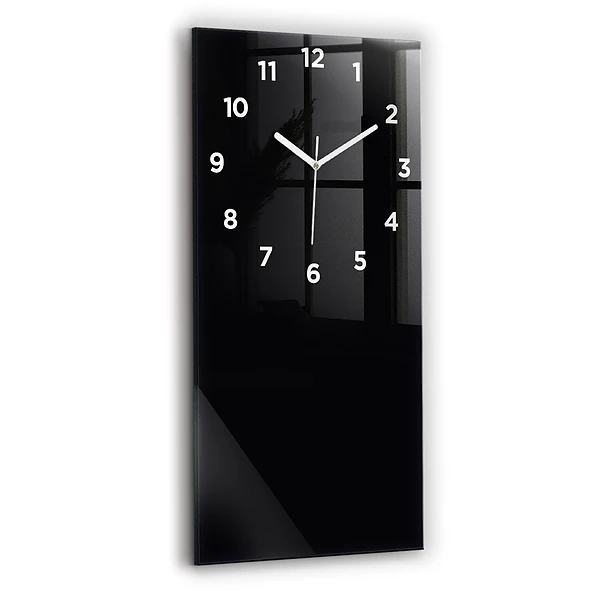 Ceas vertical de perete din sticlă Culoare Neagra