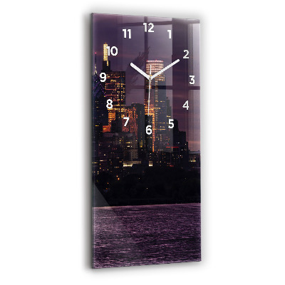 Ceas din sticlă dreptunghiular vertical Orizontul Orașului Philadelphia