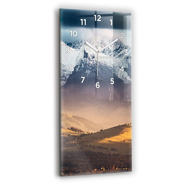 Ceas din sticlă dreptunghiular vertical Peisajul De Iarnă Din Munții Tatra