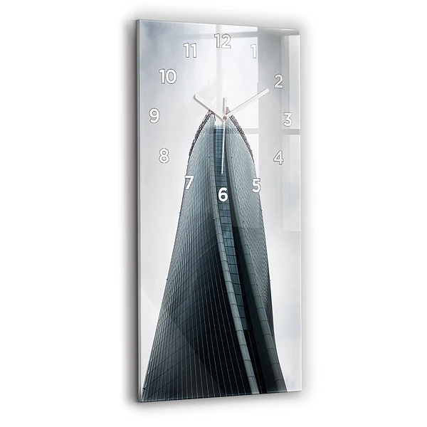 Ceas din sticlă dreptunghiular vertical Zgârie-Nori Din Milano