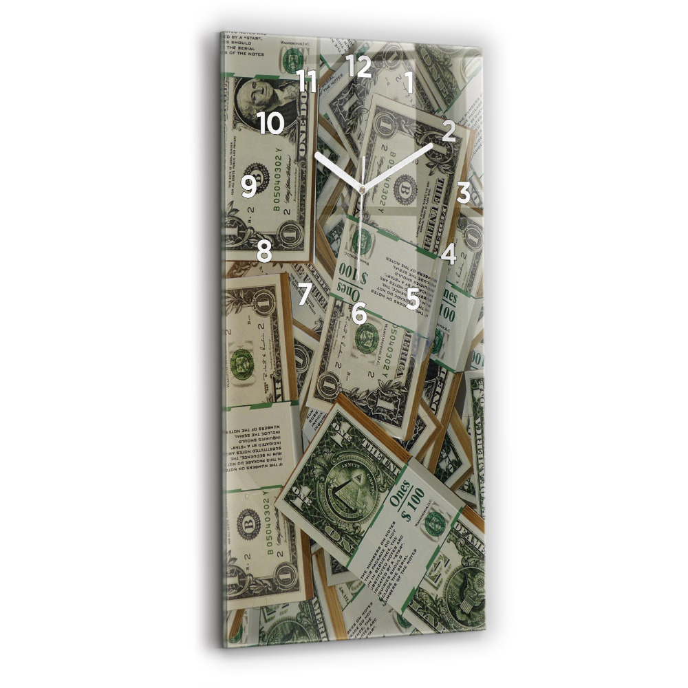 Ceas perete din sticlă dreptunghiular 1 Dolar American