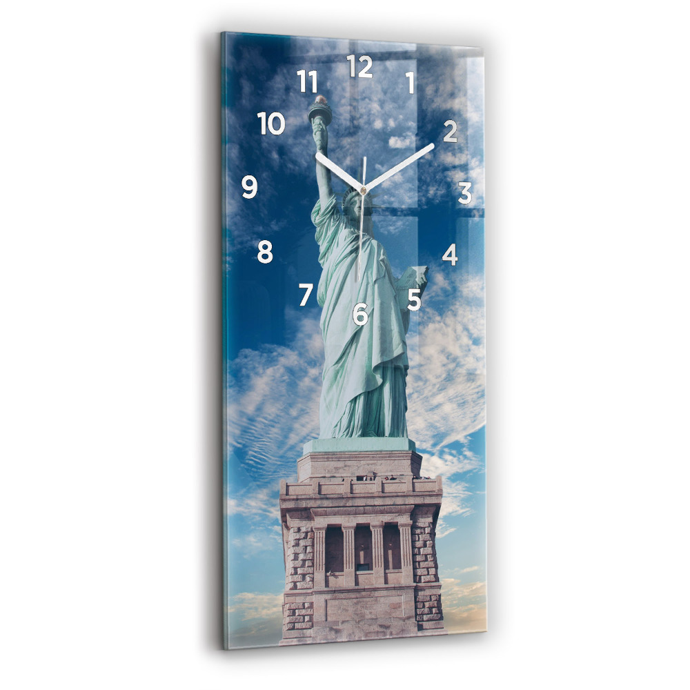 Ceas din sticlă dreptunghiular vertical Statuia Libertății New York
