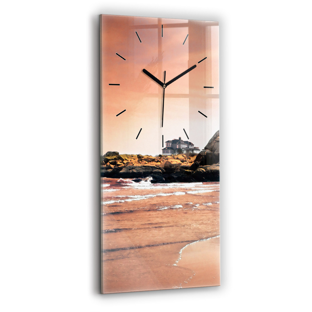 Ceas de sticlă pe perete vertical Coasta Sherman