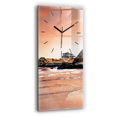 Ceas de sticlă pe perete vertical Coasta Sherman