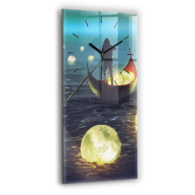 Ceas din sticlă dreptunghiular vertical Abstracția