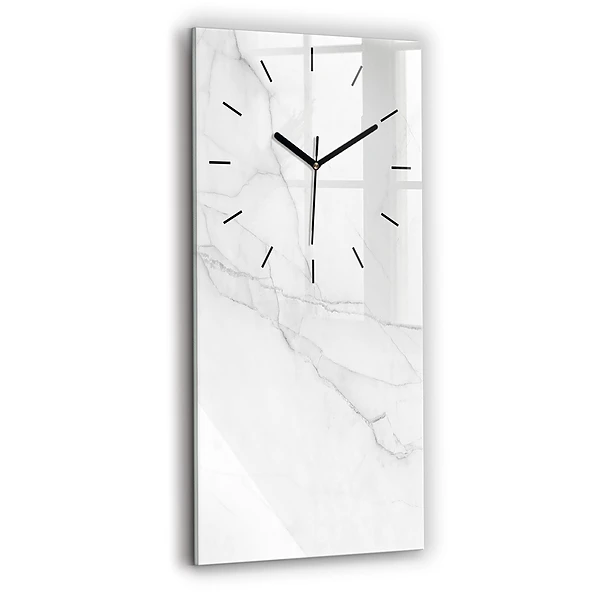 Ceas din sticlă dreptunghiular vertical Marmură decorativă