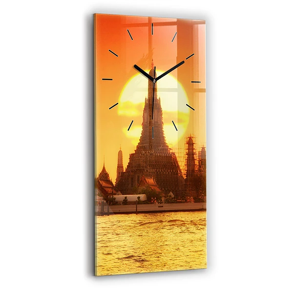 Ceas vertical de perete din sticlă Wat arun Bangkok Thailanda