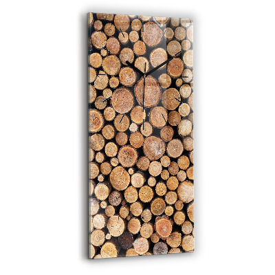 Ceas din sticlă dreptunghiular vertical Inele de copac