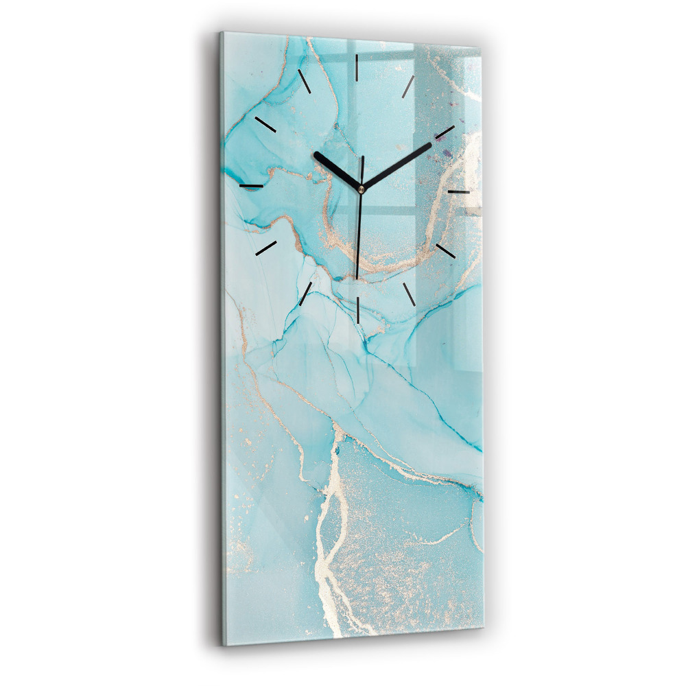 Ceas din sticlă dreptunghiular vertical Marmură decorativă