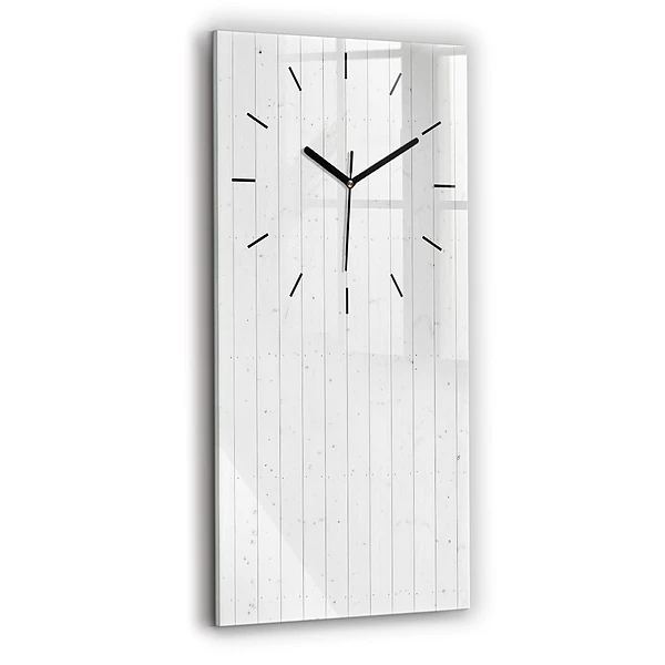 Ceas din sticlă dreptunghiular vertical Model de panouri din lemn