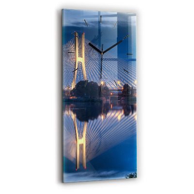 Ceas de sticlă pe perete vertical Podul Rędziński Wrocław